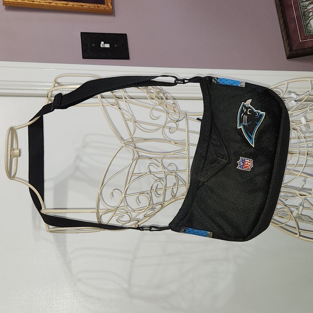 ✨3 for $15 sale ✨Carolina Panthers NFL Black Jersey Crossbody Purse